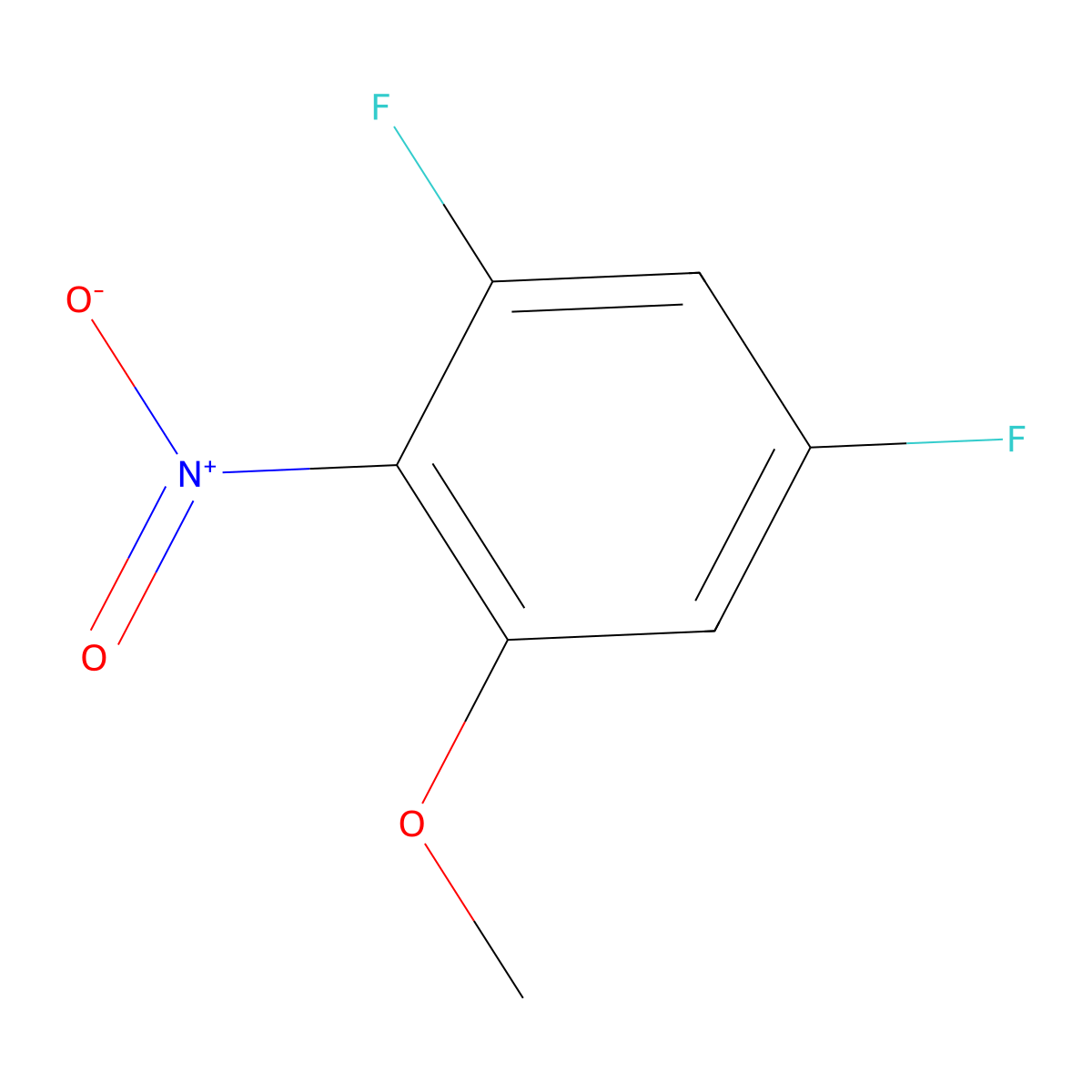 1,5-Difluoro-3-methoxy-2-nitrobenzene molecular structure, CAS 66684-61-5