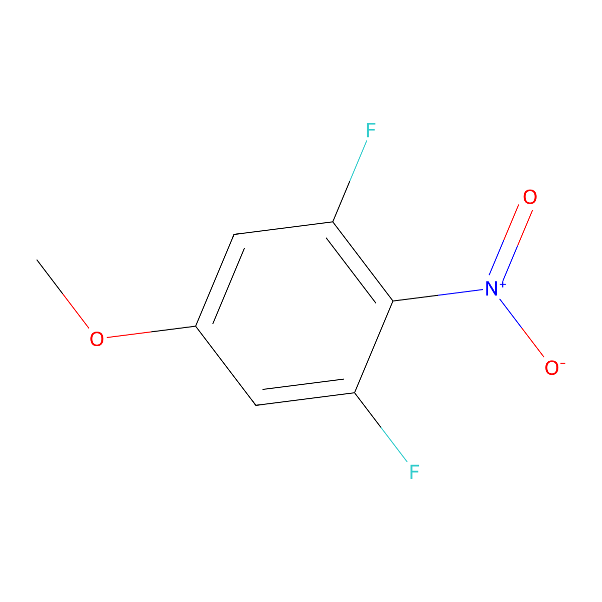 1,3-Difluoro-5-methoxy-2-nitrobenzene molecular structure, CAS 66684-62-6