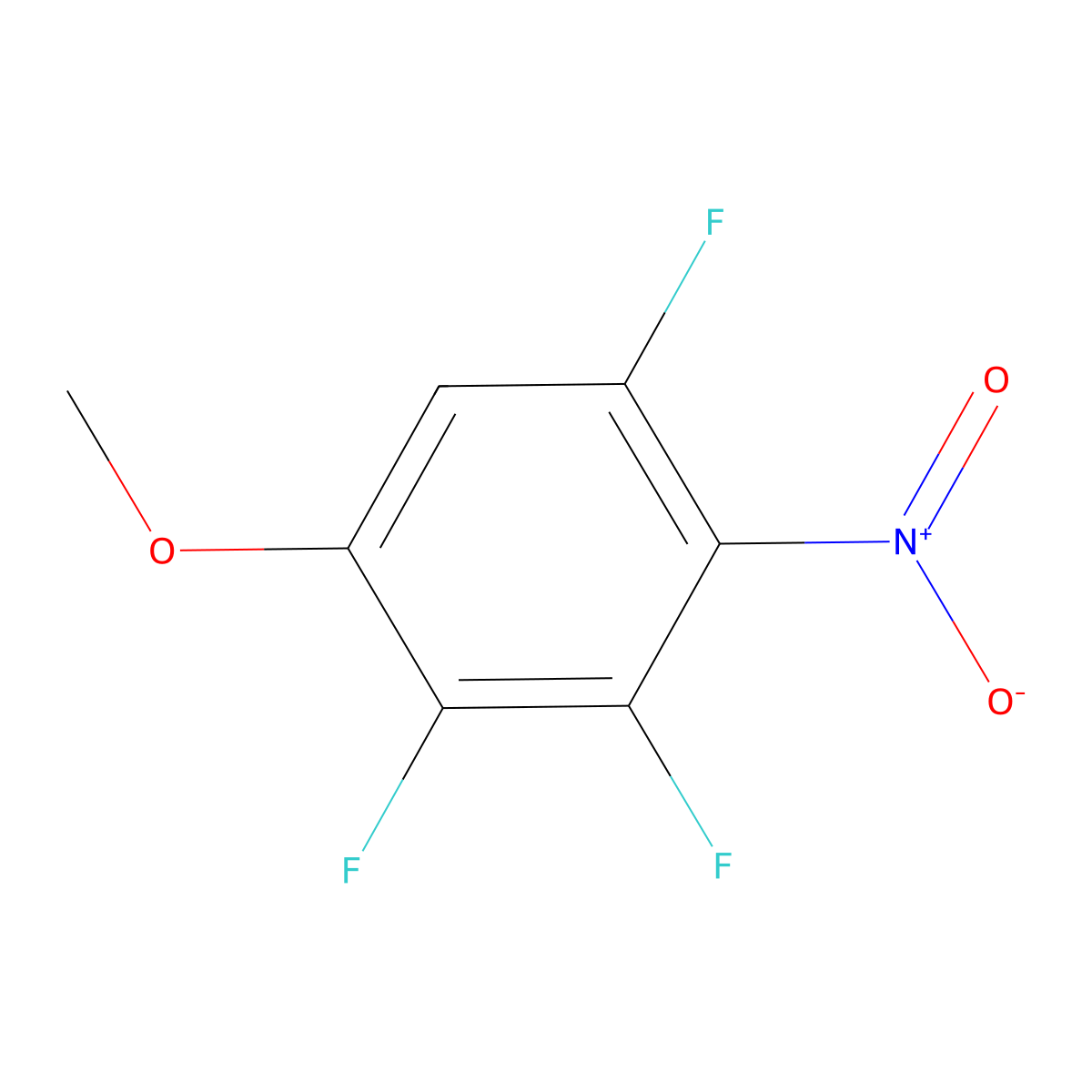 1,3,4-Trifluoro-5-methoxy-2-nitrobenzene molecular structure, CAS 66684-67-1