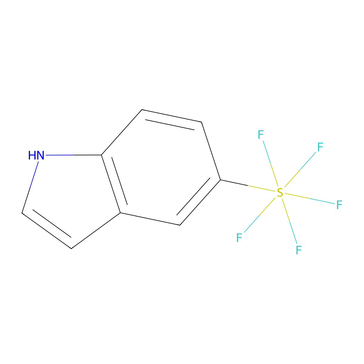 5-(Pentafluorosulfanyl)-1H-indole molecular structure, CAS 666841-01-6