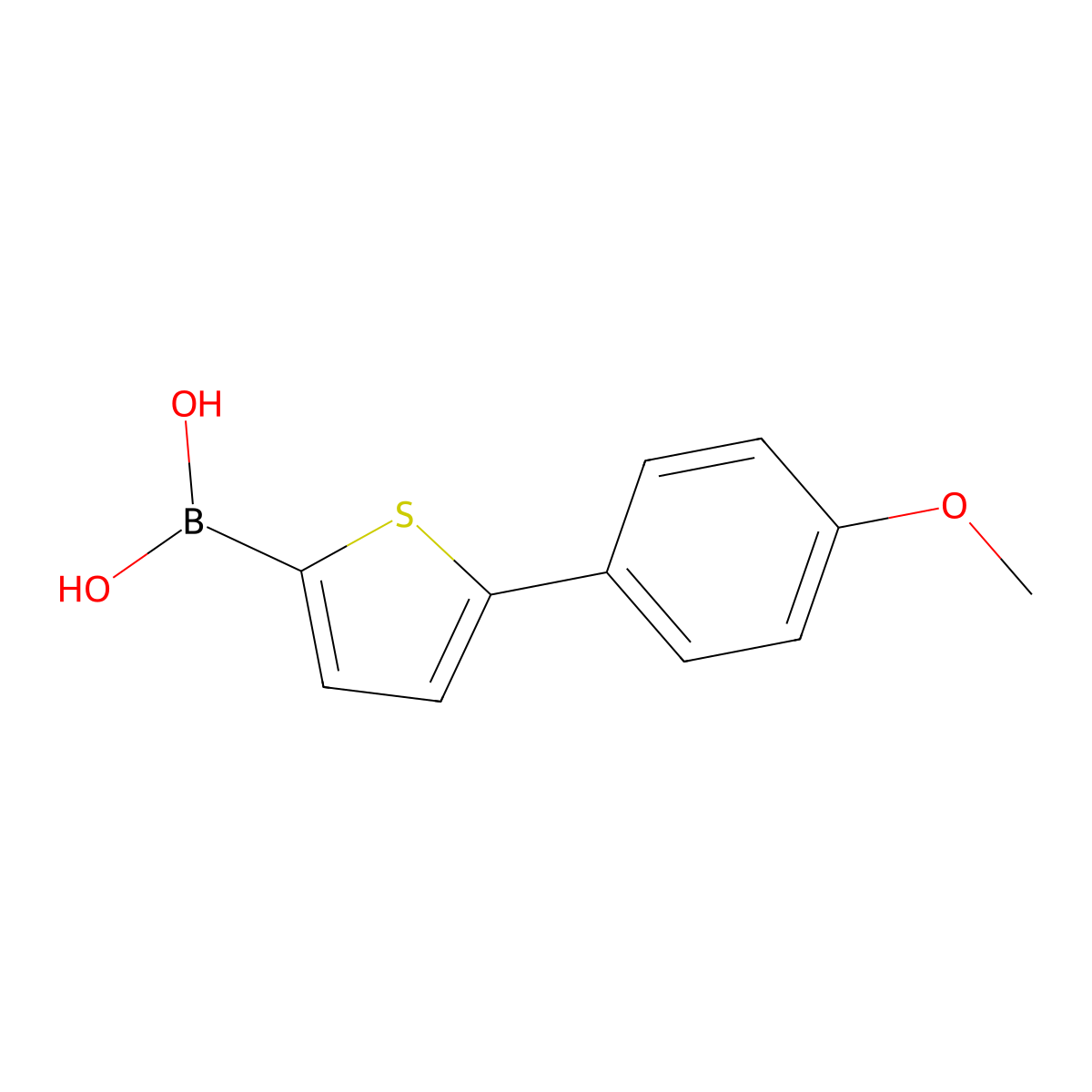 [5-(4-Methoxyphenyl)-2-thienyl]boronic acid molecular structure, CAS 666861-29-6