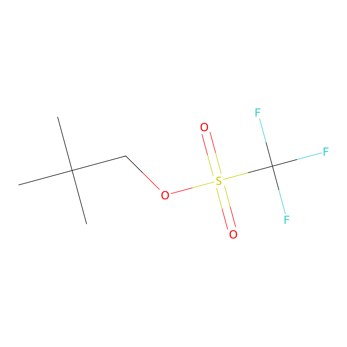 2,2-Dimethylpropyl trifluoromethanesulfonate molecular structure, CAS 66687-89-6
