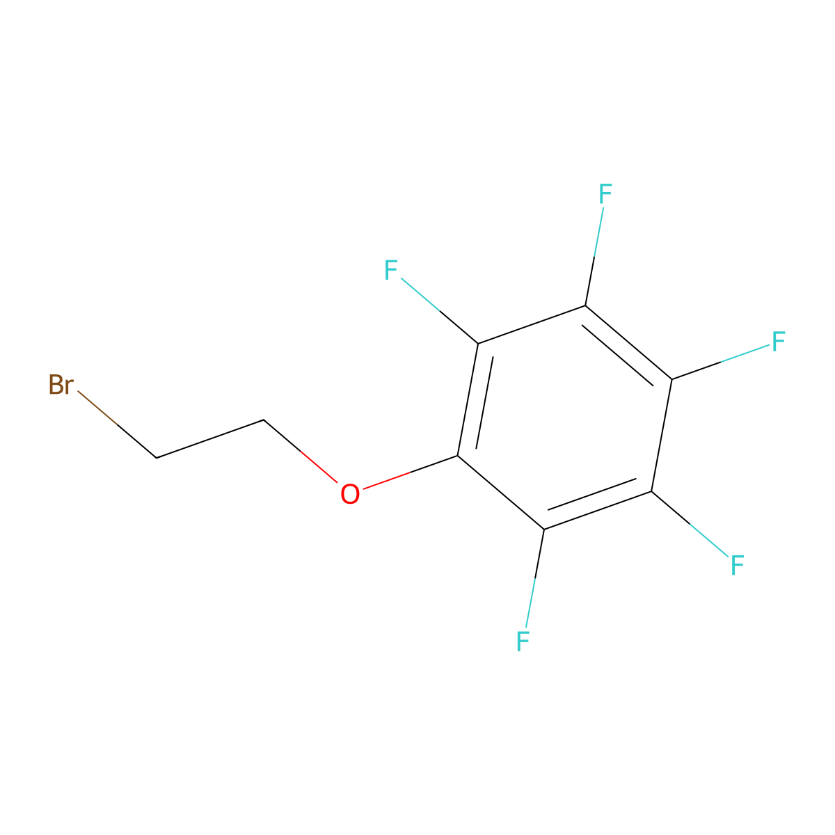 1-(2-Bromoethoxy)-2,3,4,5,6-pentafluorobenzene molecular structure, CAS 6669-01-8