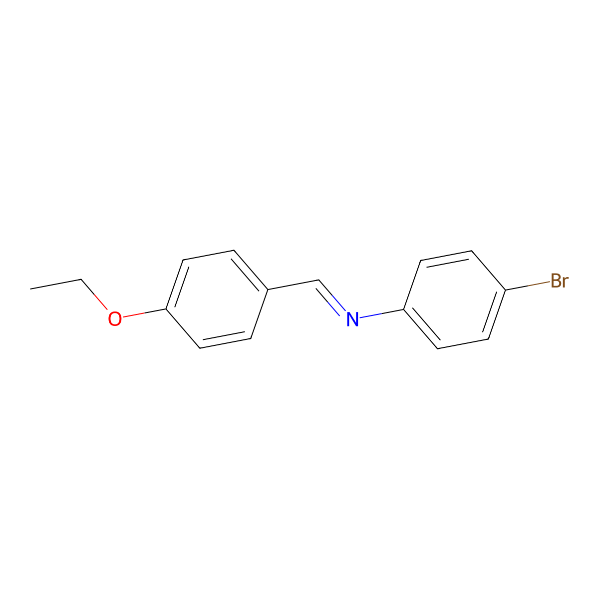 4-Bromo-N-[(E)-(4-ethoxyphenyl)methylidene]aniline molecular structure, CAS 66693-57-0