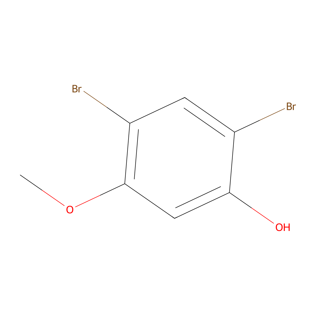 2,4-Dibromo-5-methoxyphenol molecular structure, CAS 66693-87-6