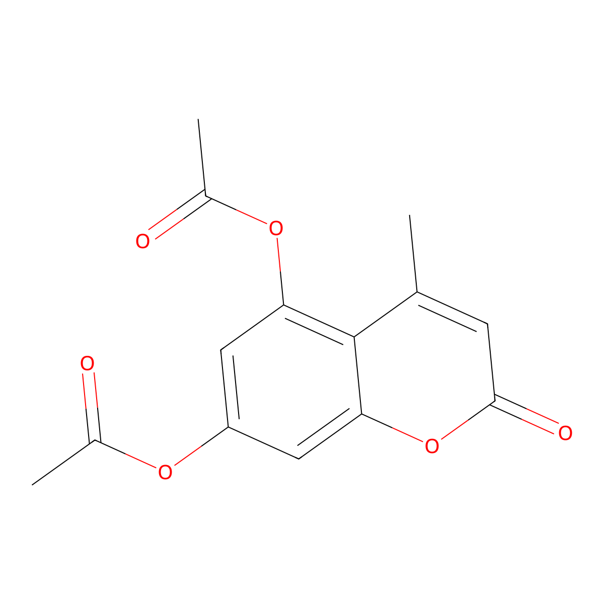 (5-Acetyloxy-4-methyl-2-oxochromen-7-yl) acetate molecular structure, CAS 66695-25-8