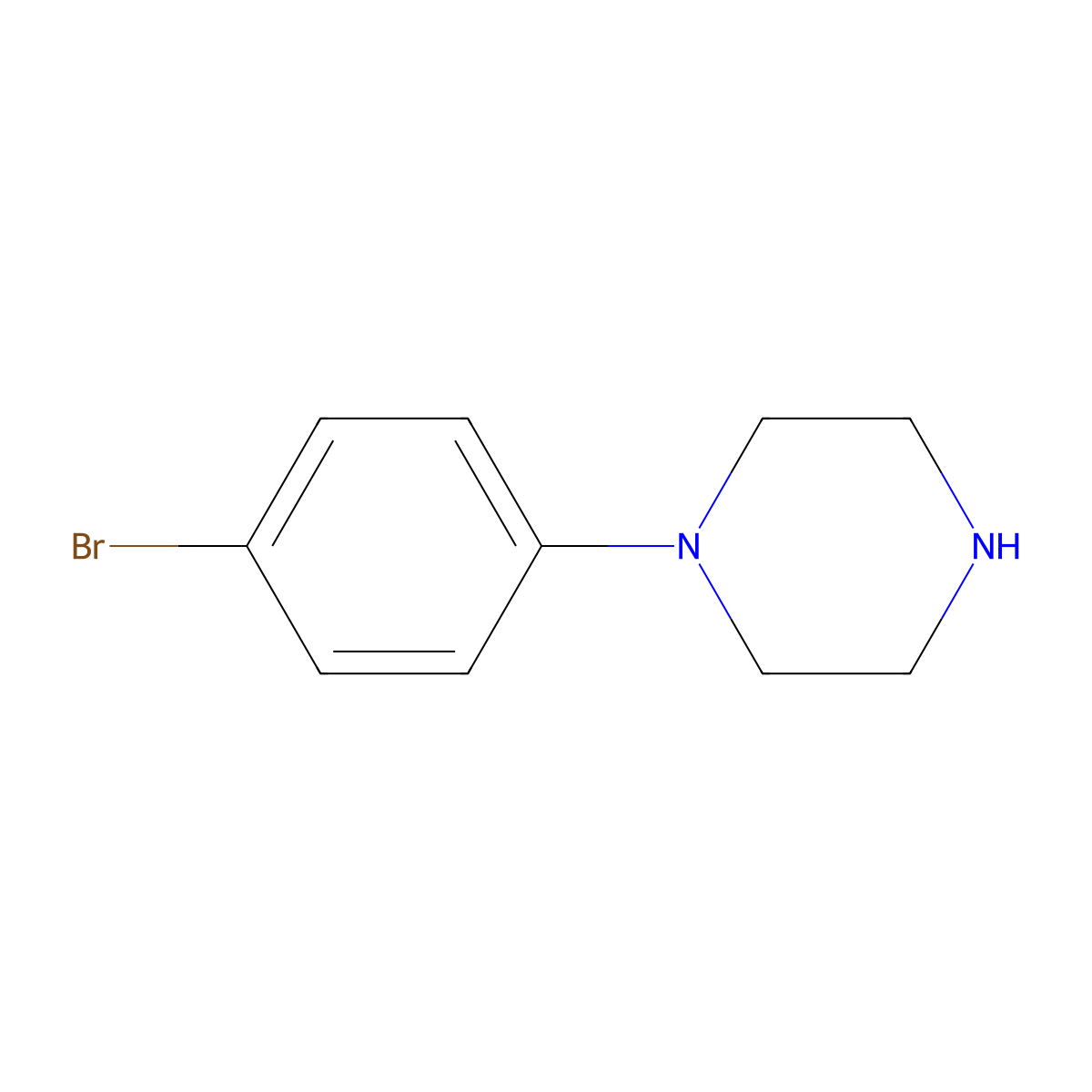 1-(4-Bromophenyl)piperazine molecular structure, CAS 66698-28-0