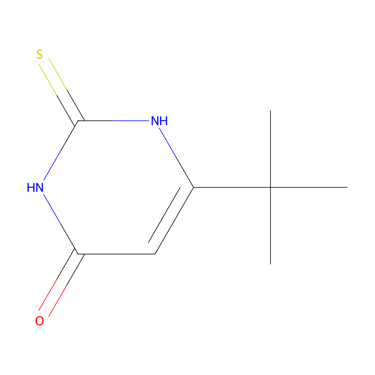 6-tert-butyl-2-thioxo-2,3-dihydropyrimidin-4(1H)-one molecular structure, CAS 66698-66-6