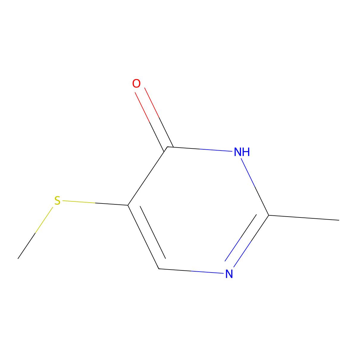 2-Methyl-5-(methylthio)pyrimidin-4-ol molecular structure, CAS 66699-20-5