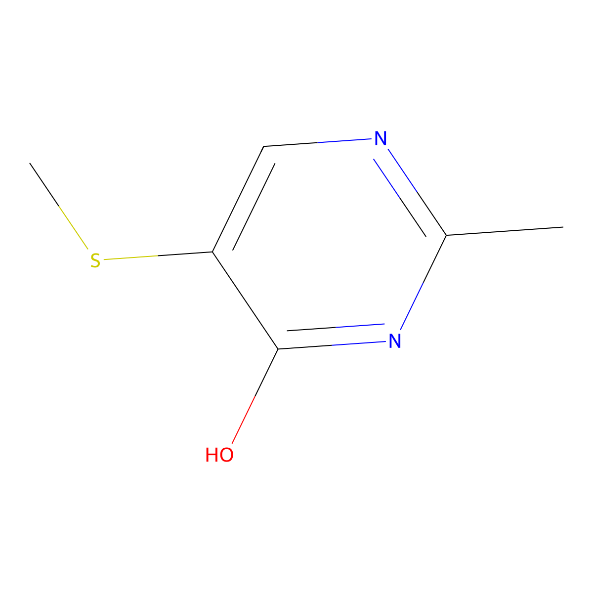 2-Methyl-5-(methylthio)pyrimidin-4-ol molecular structure, CAS 66699-20-5
