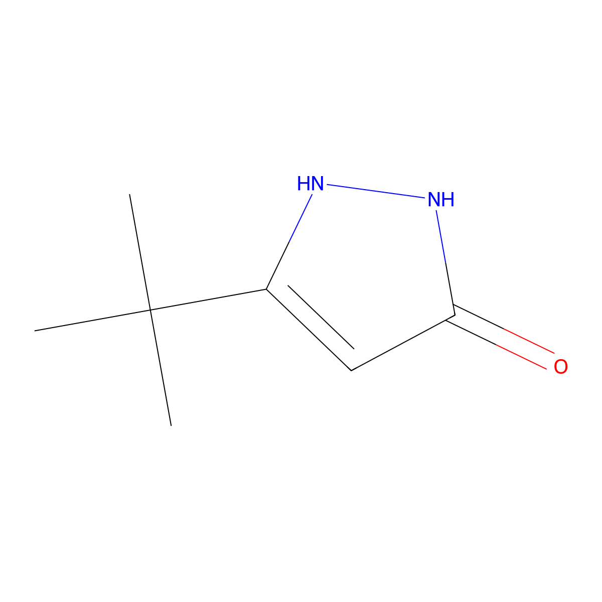 3-tert-butyl-1H-pyrazol-5-ol molecular structure, CAS 66699-90-9
