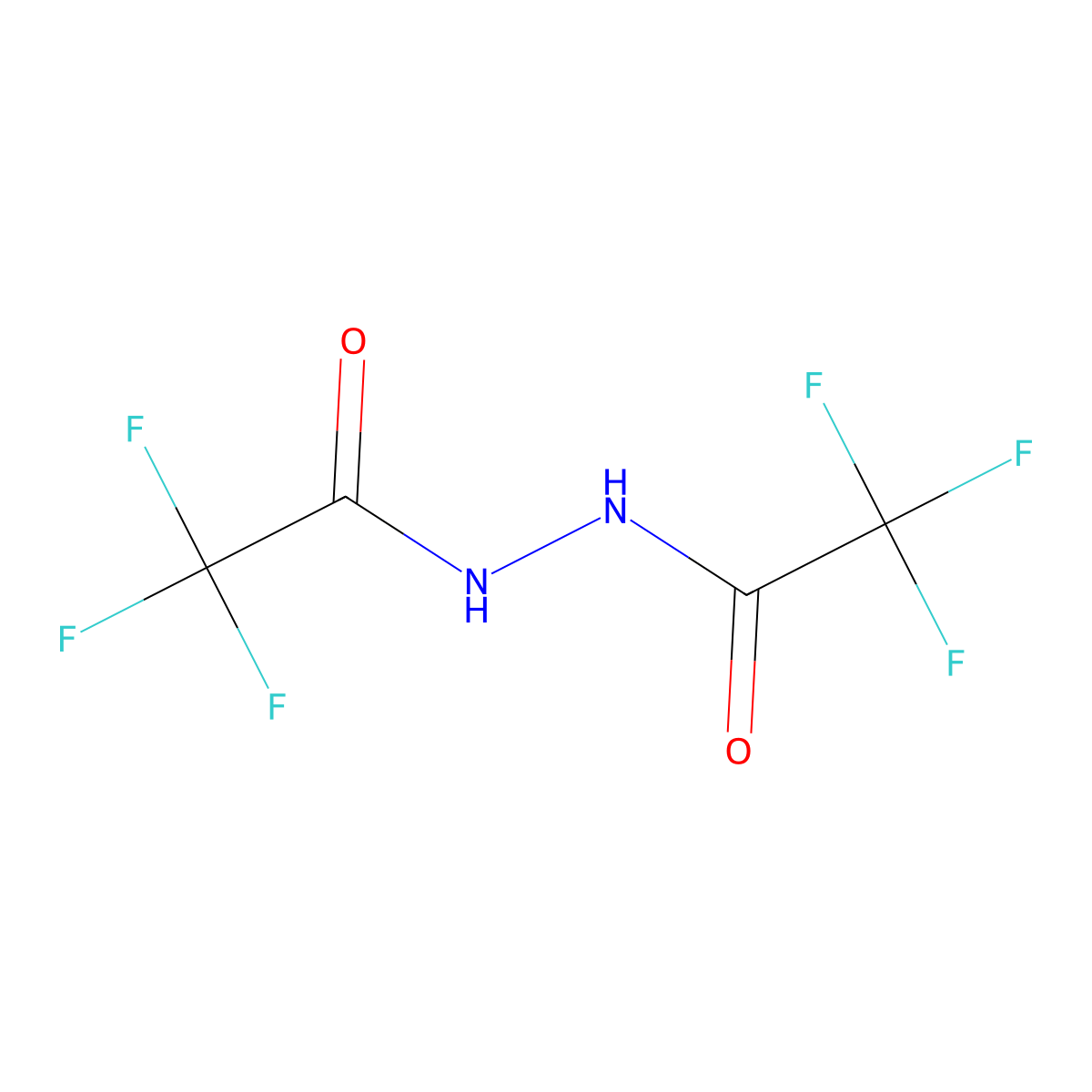 2,2,2-Trifluoro-N'-(trifluoroacetyl)acetohydrazide molecular structure, CAS 667-35-6