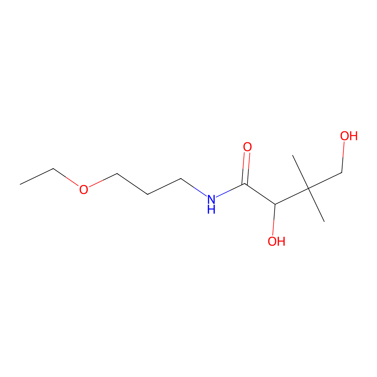 (+)-Pantothenyl ethyl ether molecular structure, CAS 667-83-4
