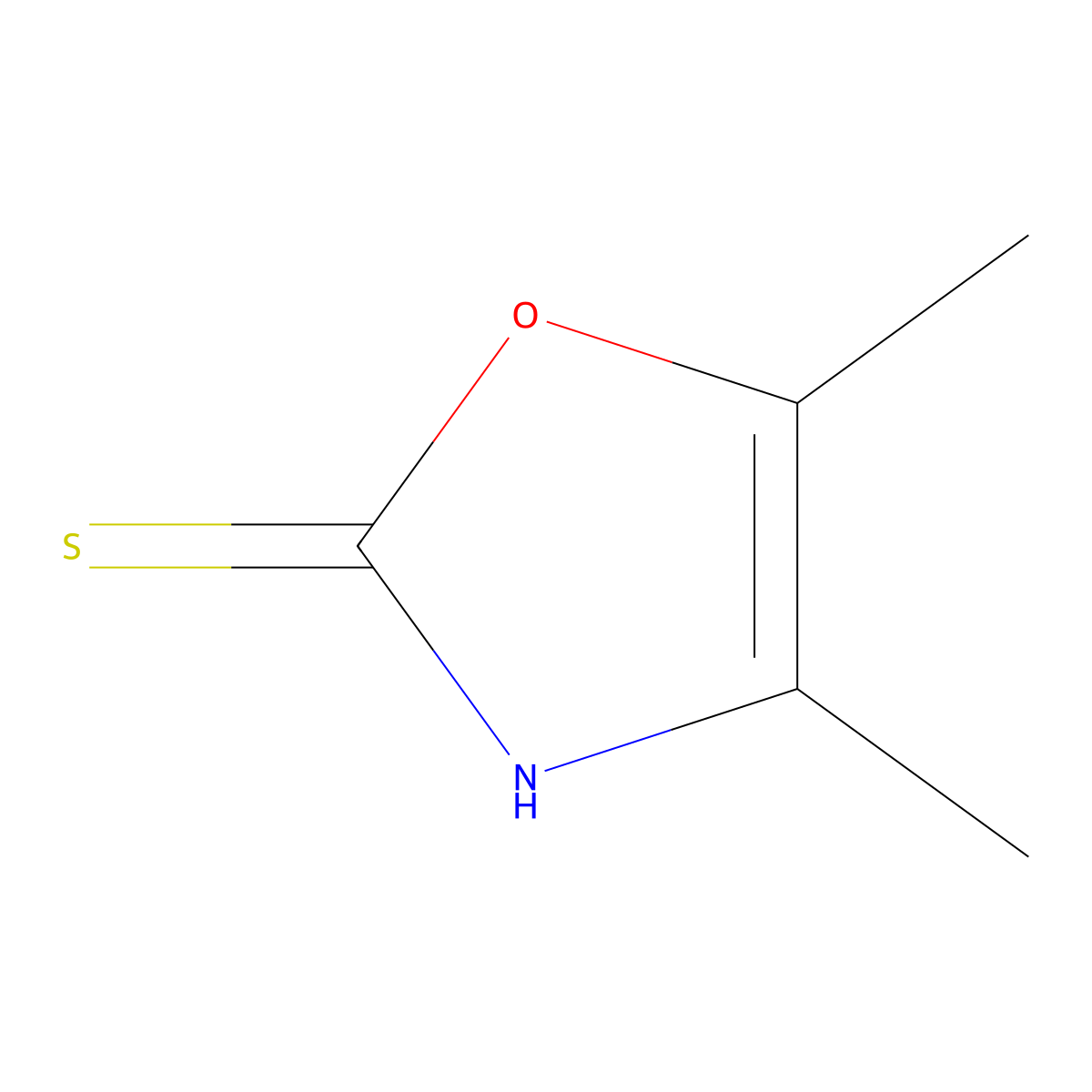Dimethyl-1,3-oxazole-2-thiol molecular structure, CAS 6670-14-0