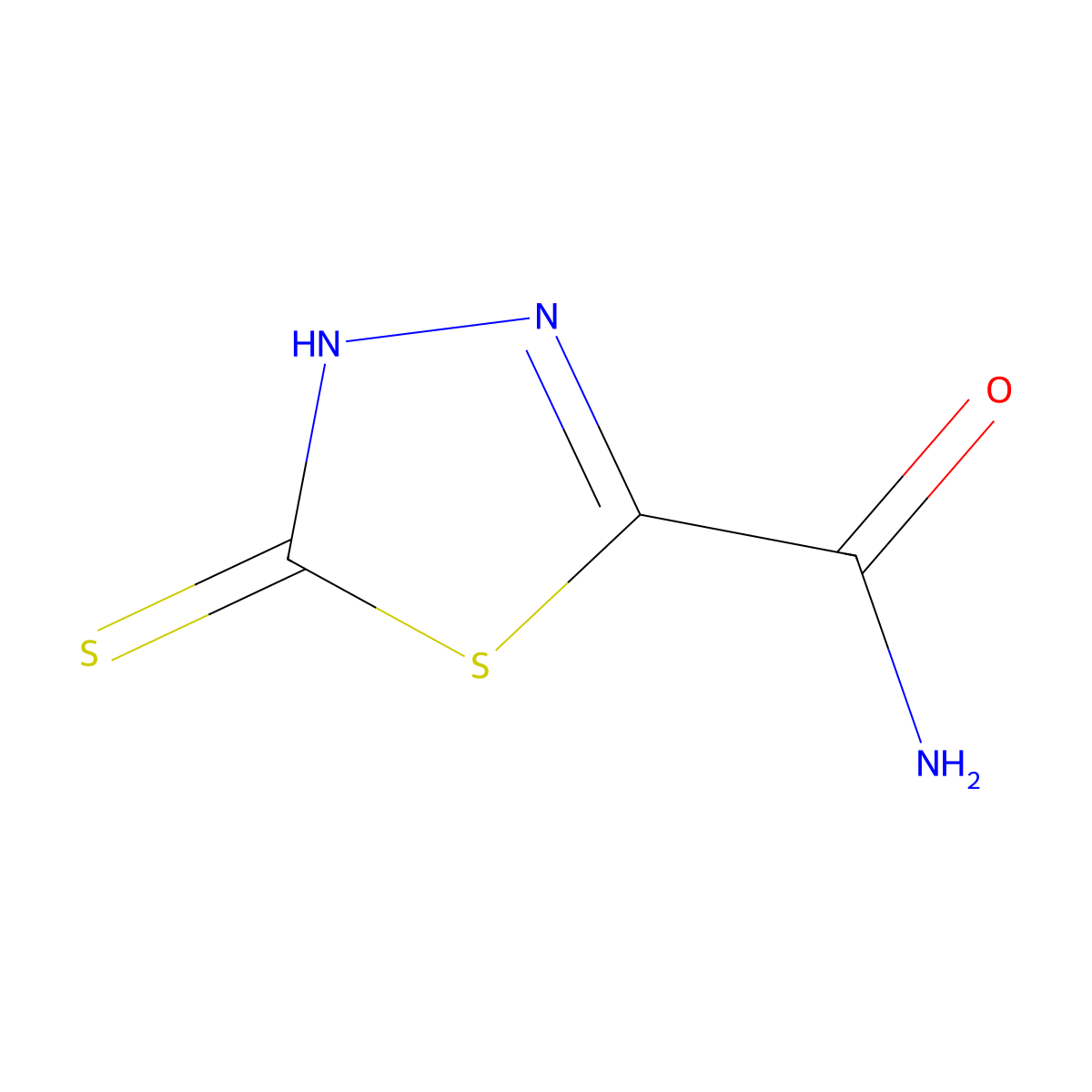 5-Thioxo-4,5-dihydro-1,3,4-thiadiazole-2-carboxamide molecular structure, CAS 66709-83-9