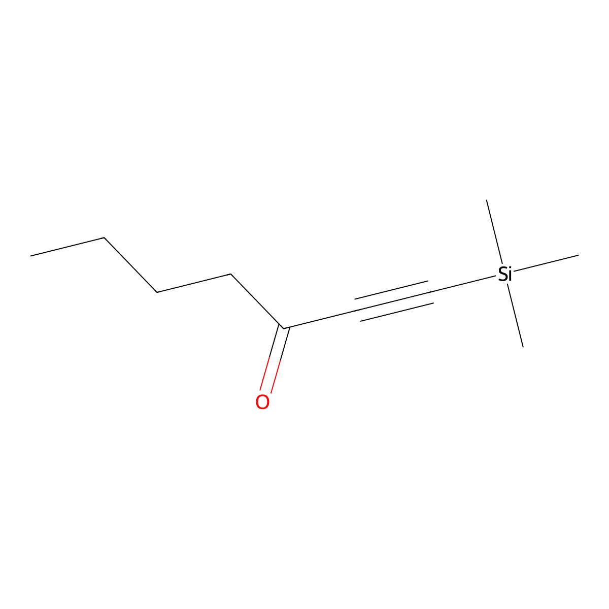 1-Heptyn-3-one, 1-(trimethylsilyl)- molecular structure, CAS 66713-37-9