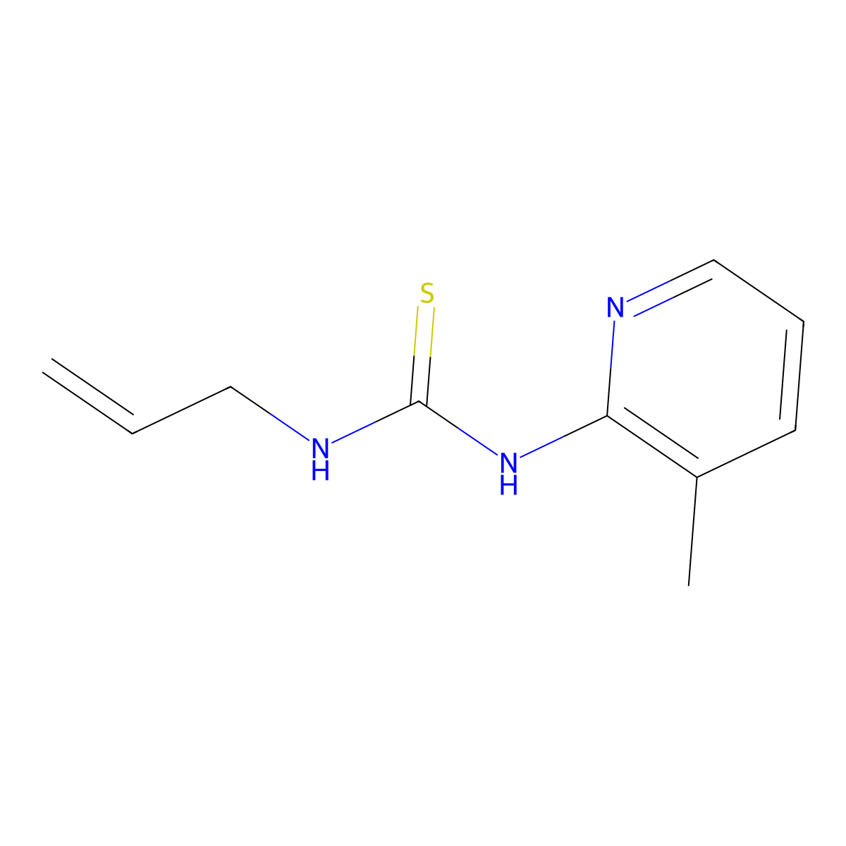 1-(3-Methyl-2-pyridinyl)-3-prop-2-enylthiourea molecular structure, CAS 66713-58-4