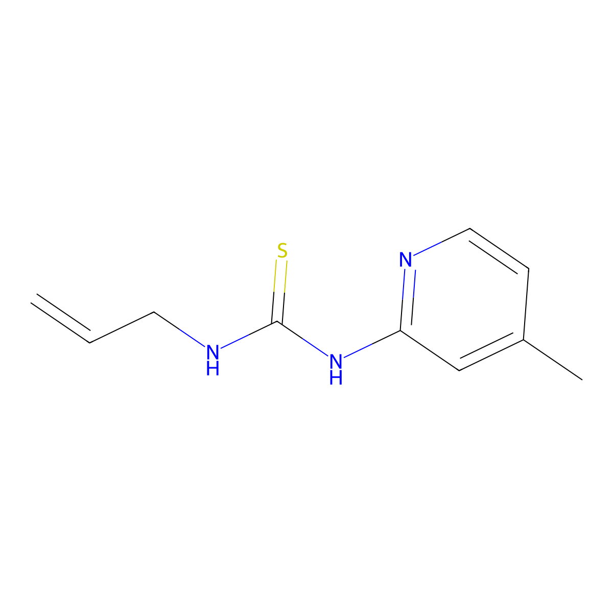 1-(4-Methylpyridin-2-yl)-3-(prop-2-en-1-yl)thiourea molecular structure, CAS 66713-62-0