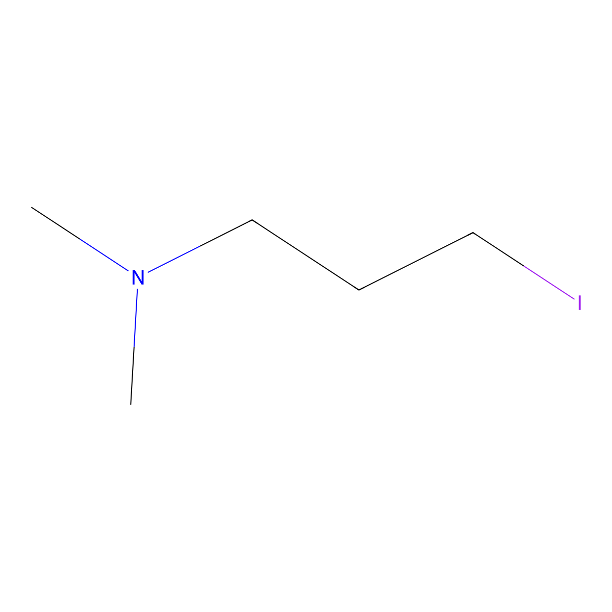 3-iodo-N,N-dimethylpropan-1-amine molecular structure, CAS 66715-60-4