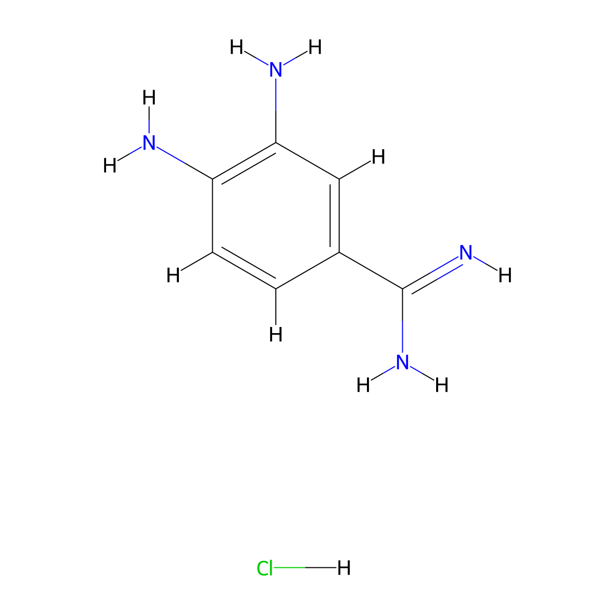 3,4-Diaminobenzimidamide hydrochloride molecular structure, CAS 66717-58-6