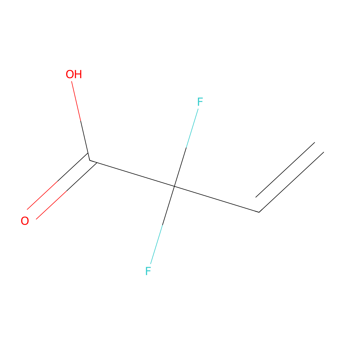 2,2-Difluorobut-3-enoic acid molecular structure, CAS 66718-30-7