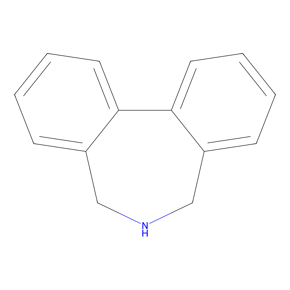 5H-Dibenz(c,e)azepine, 6,7-dihydro- molecular structure, CAS 6672-69-1