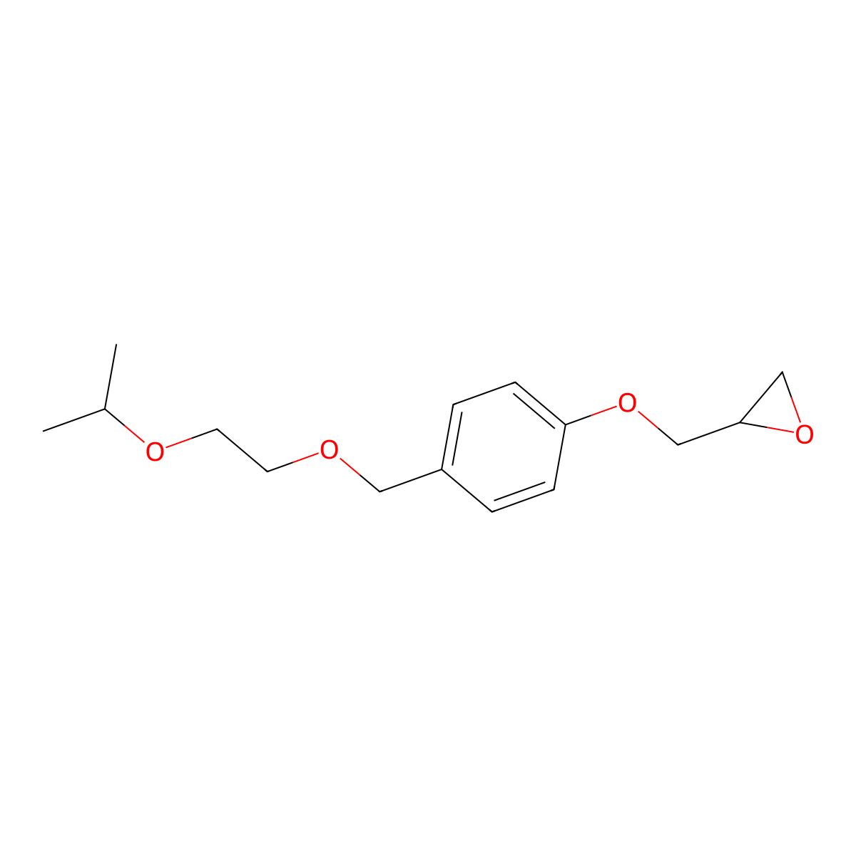 2-((4-((2-(1-Methylethoxy)ethoxy)methyl)phenoxy)methyl)oxirane molecular structure, CAS 66722-57-4