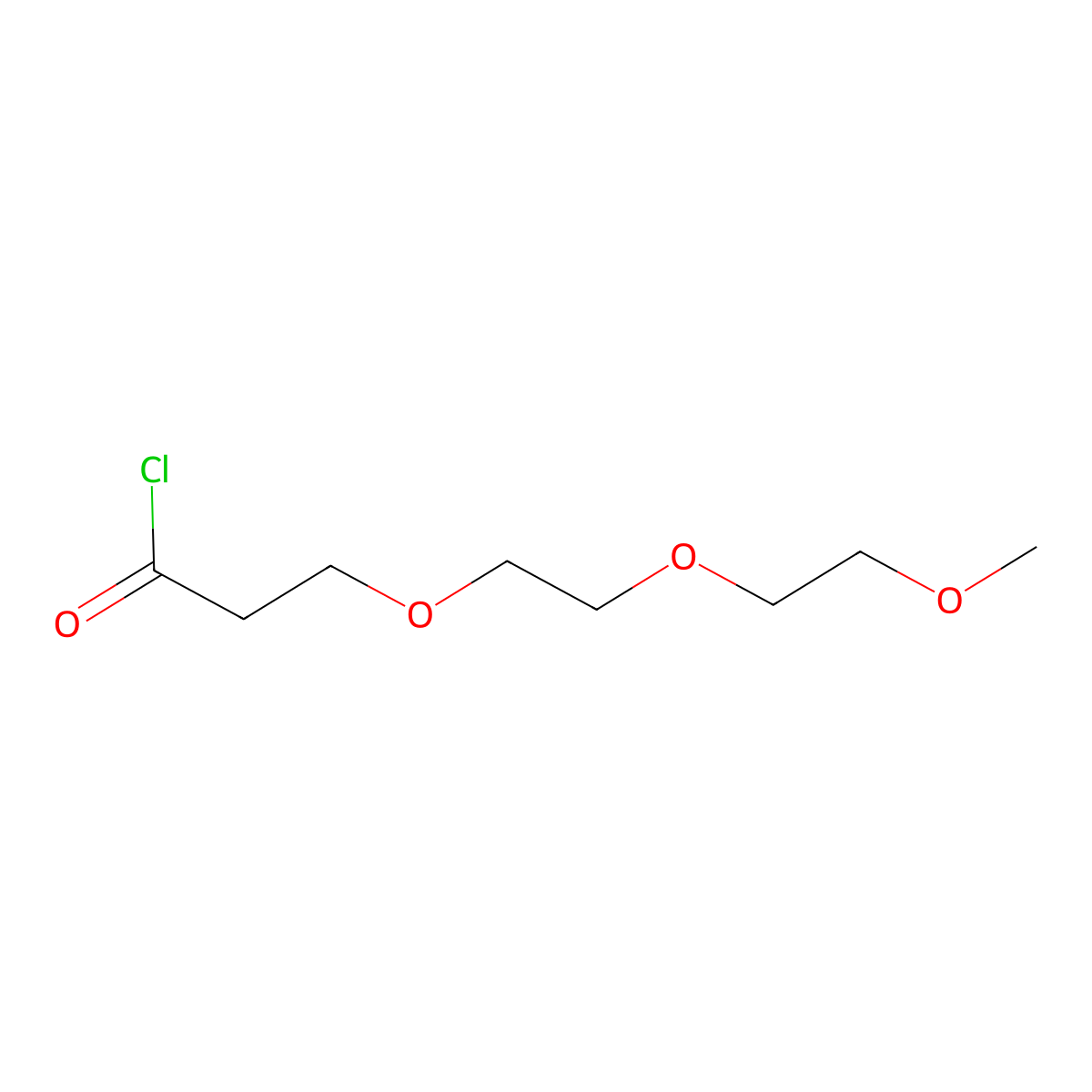 m-PEG3-acid chloride molecular structure, CAS 66722-87-0