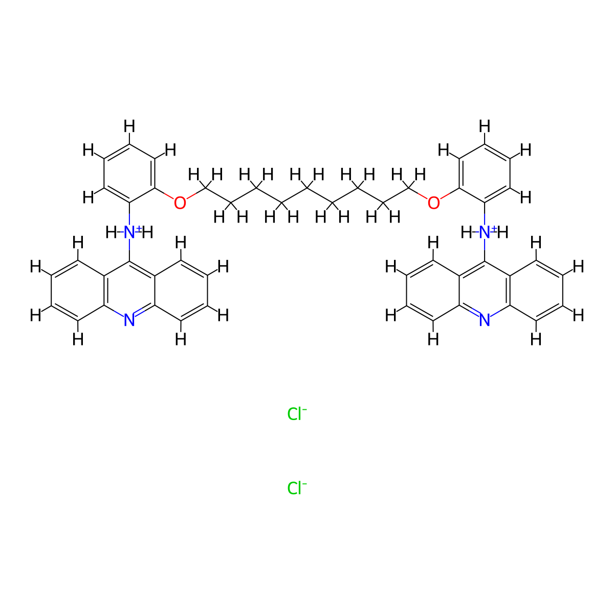 9,9'-Nonamethylenedioxybis(o-phenyleneimino)bisacridine dihydrochloride molecular structure, CAS 66724-93-4