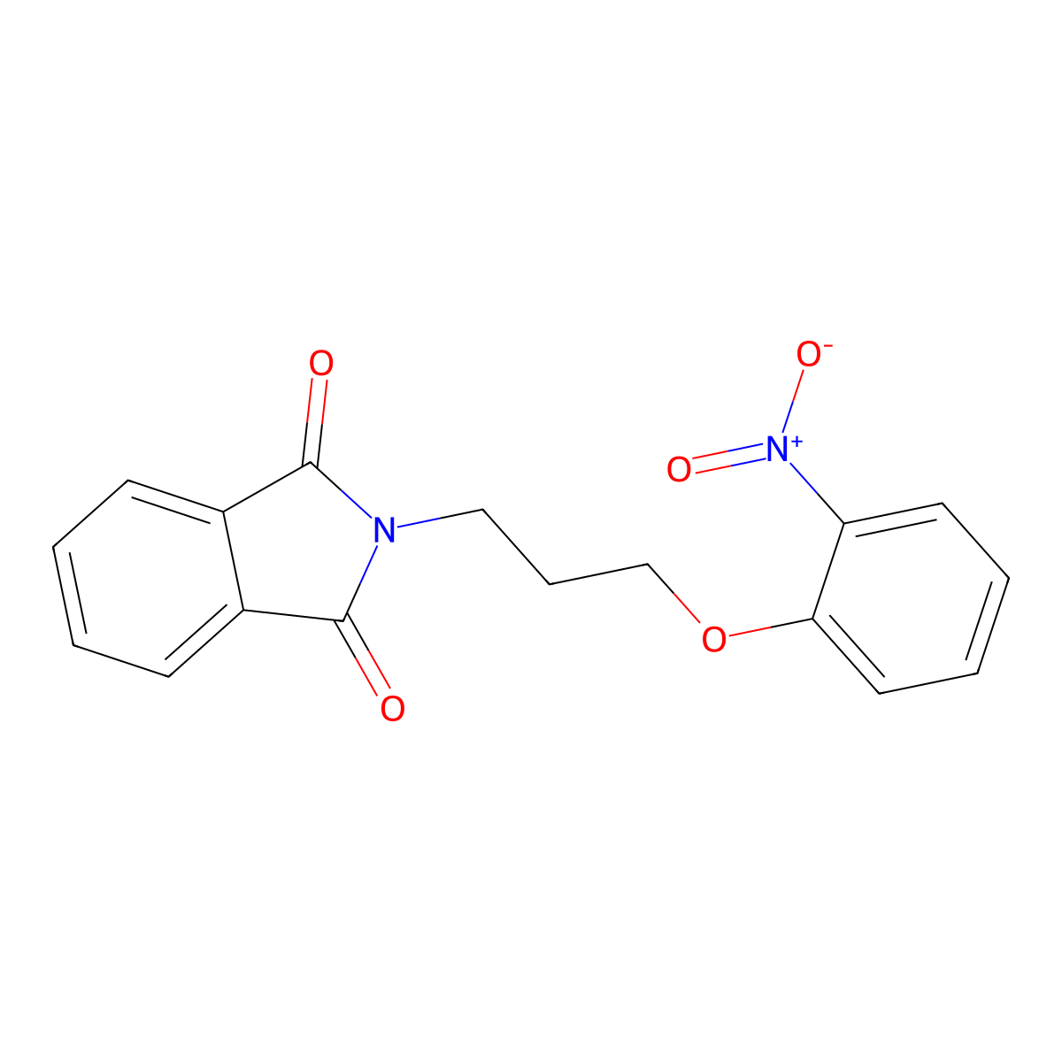 1H-Isoindole-1,3(2H)-dione, 2-[3-(2-nitrophenoxy)propyl]- molecular structure, CAS 66725-23-3
