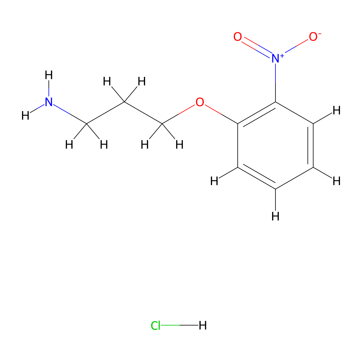 3-(2-nitrophenoxy)propan-1-amine Hydrochloride molecular structure, CAS 66725-28-8