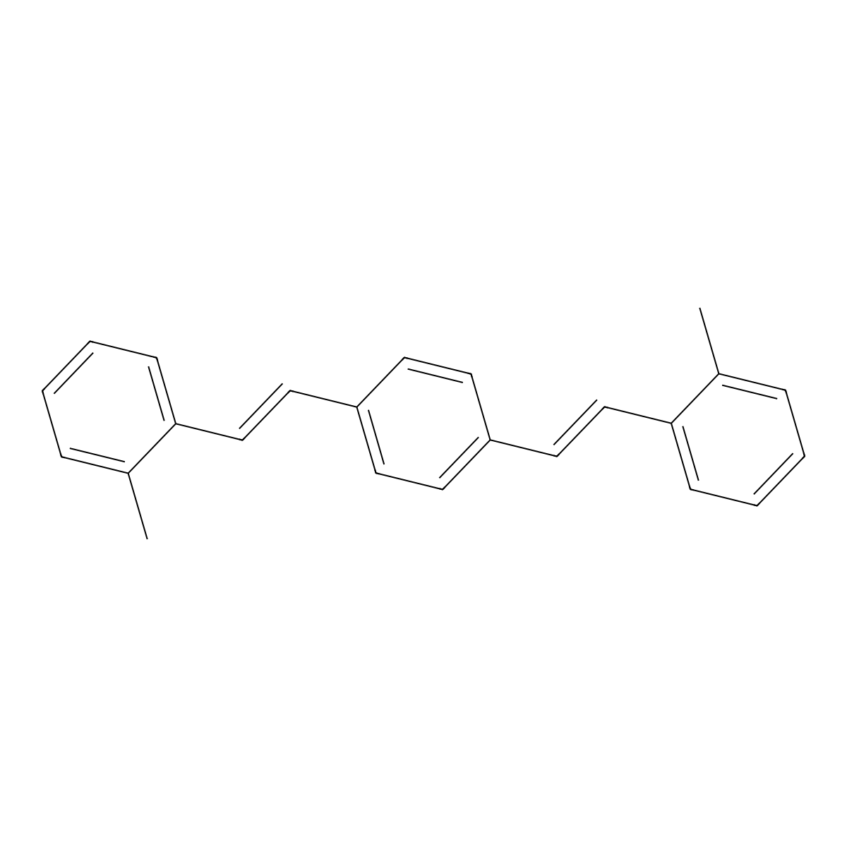 Benzene, p-bis(o-methylstyryl)- molecular structure, CAS 66726-71-4