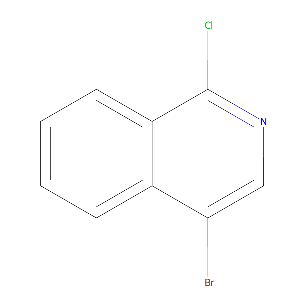 4-Bromo-1-chloroisoquinoline molecular structure, CAS 66728-98-1