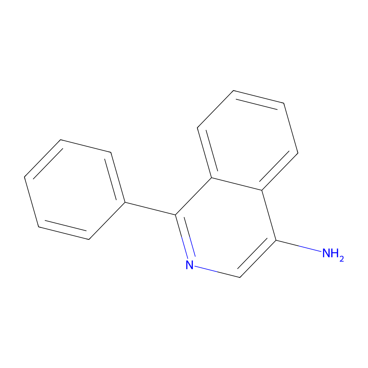 1-Phenyl-4-isoquinolinylamine molecular structure, CAS 66728-99-2