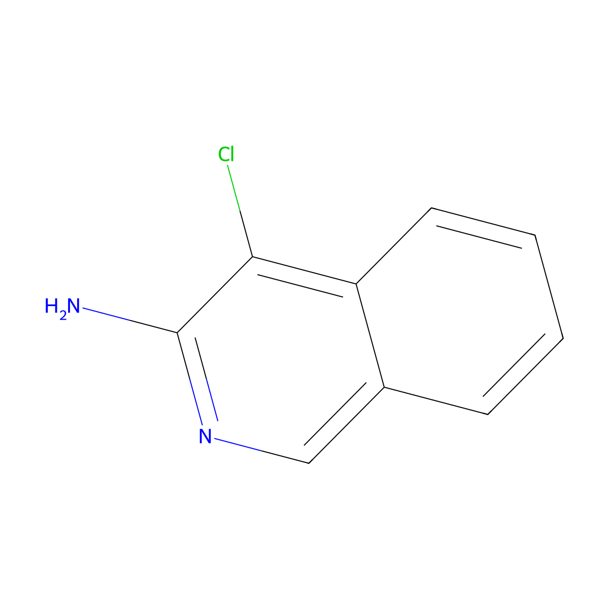 4-Chloroisoquinolin-3-amine molecular structure, CAS 66729-00-8