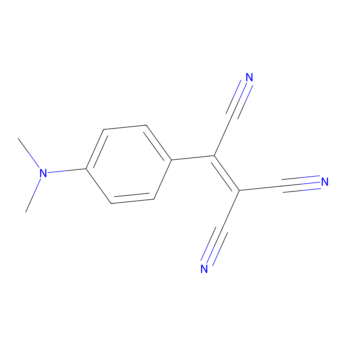 p-Tricyanovinyl-N,N-dimethylaniline molecular structure, CAS 6673-15-0