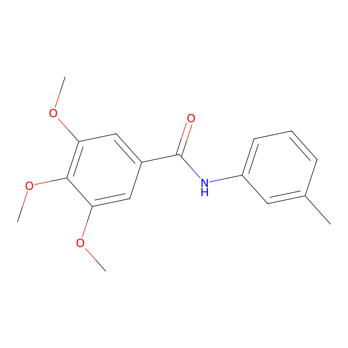 3,4,5-Trimethoxy-N-(3-methylphenyl)benzamide molecular structure, CAS 6673-21-8