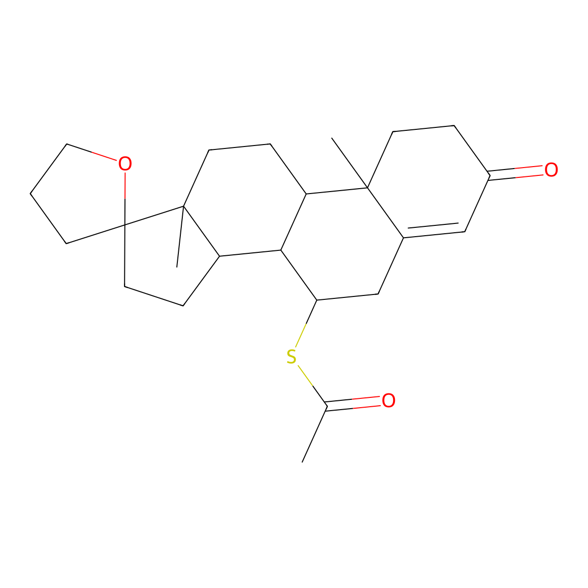 Spiroxasone molecular structure, CAS 6673-97-8