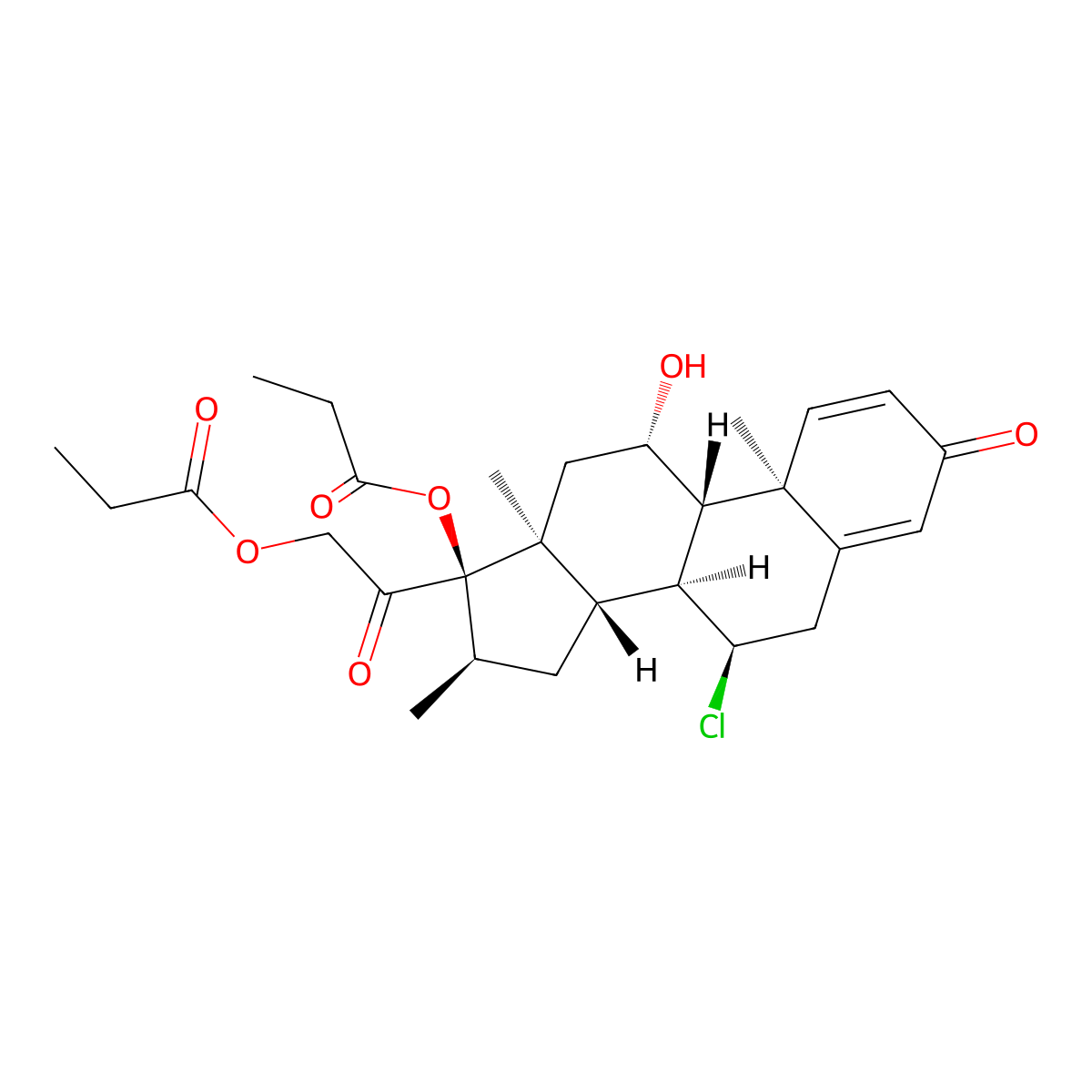 Alclometasone Dipropionate molecular structure, CAS 66734-13-2
