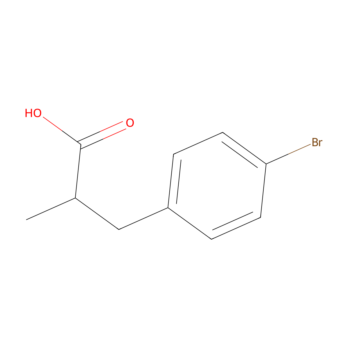 3-(4-Bromophenyl)-2-methylpropanoic acid molecular structure, CAS 66735-01-1