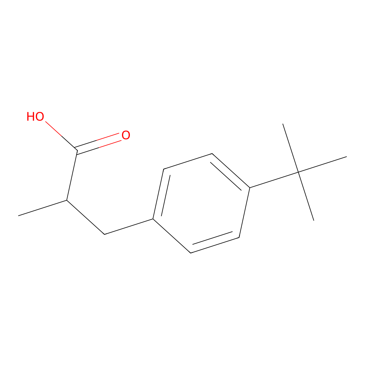 3-(4-tert-Butylphenyl)-2-methylpropanoic acid molecular structure, CAS 66735-04-4