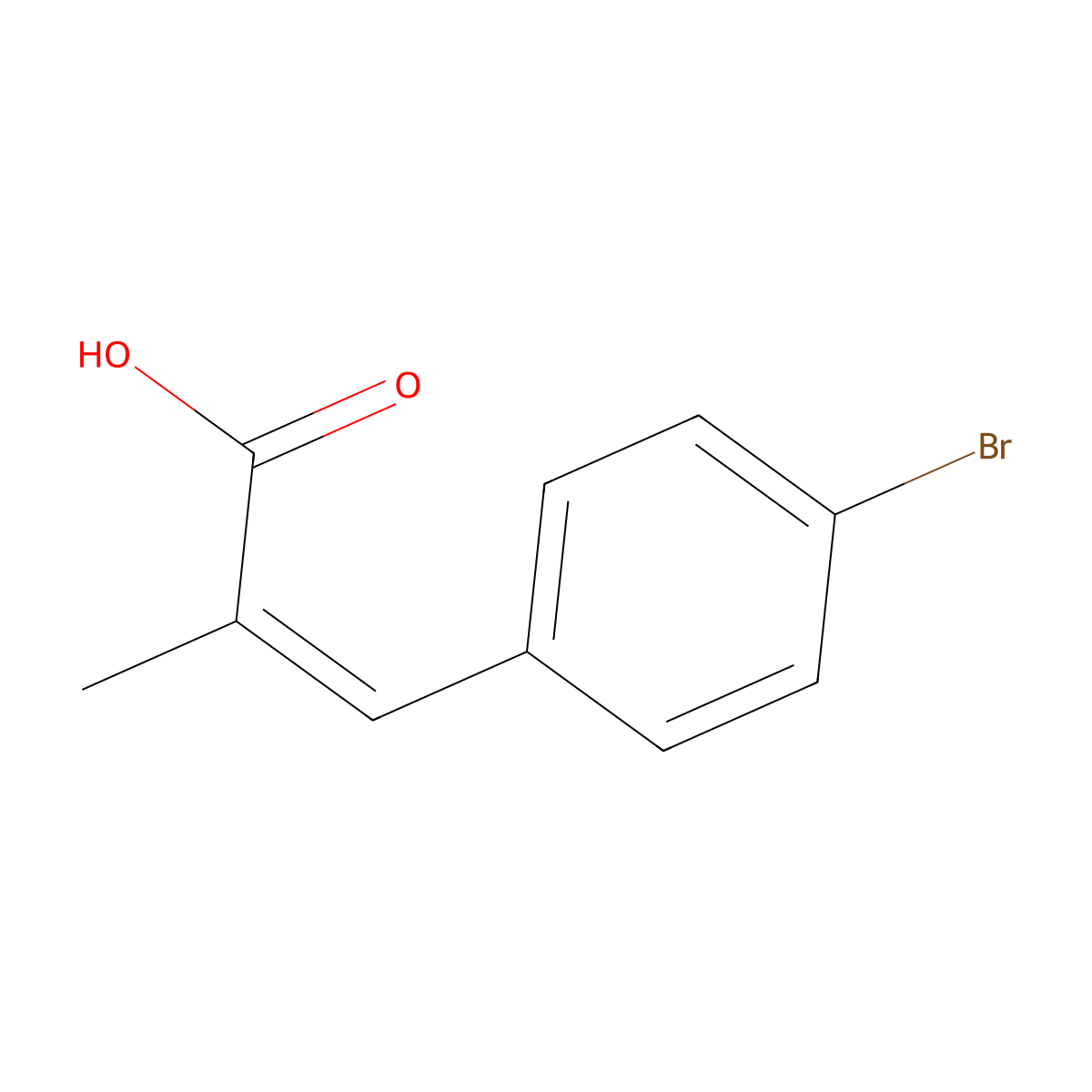 alpha-Methyl-4-bromocinnamic acid molecular structure, CAS 66735-14-6