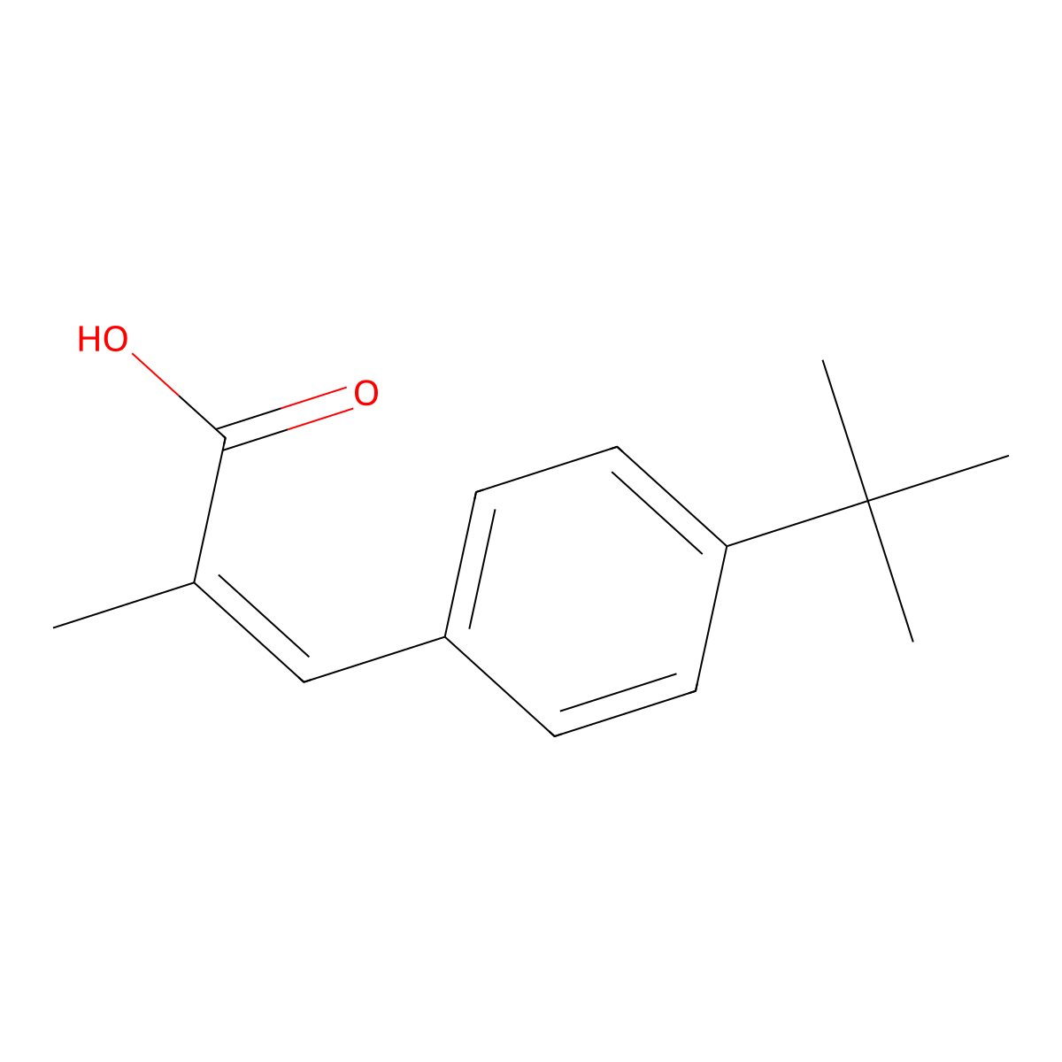 3-(4-tert-Butylphenyl)-2-methylprop-2-enoic acid molecular structure, CAS 66735-15-7