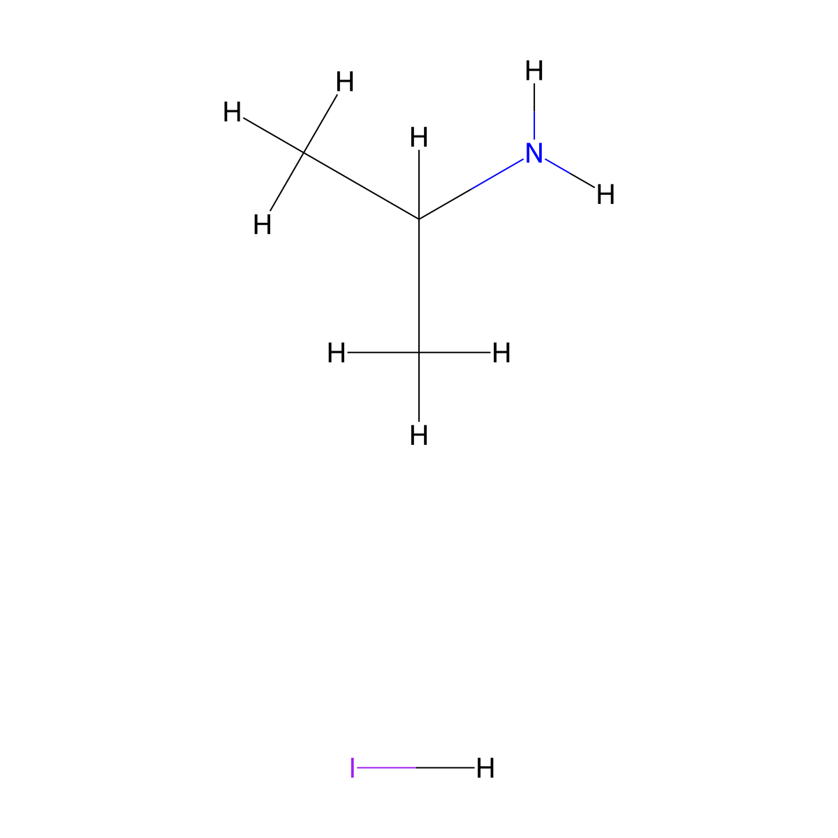 Isopropylamine Hydroiodide molecular structure, CAS 66735-20-4
