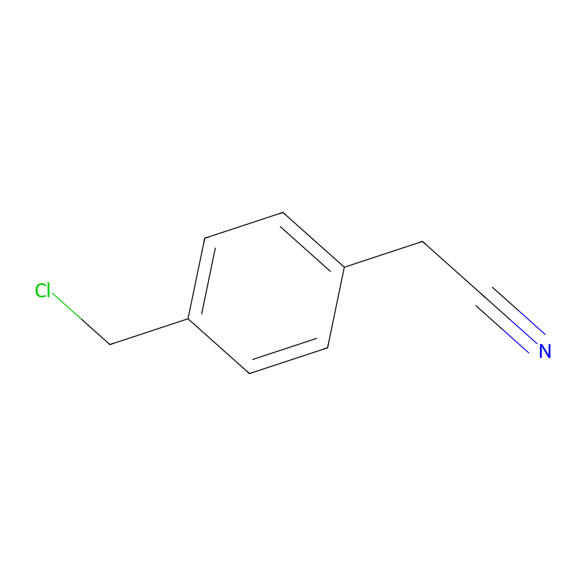 2-(4-(Chloromethyl)phenyl)acetonitrile molecular structure, CAS 66736-53-6