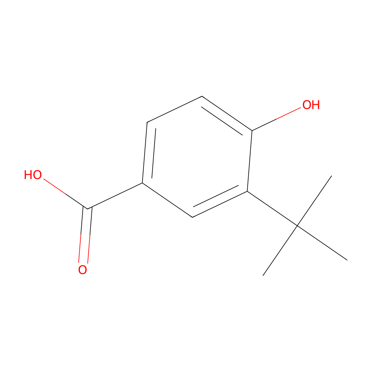 3-tert-Butyl-4-hydroxybenzoic acid molecular structure, CAS 66737-88-0