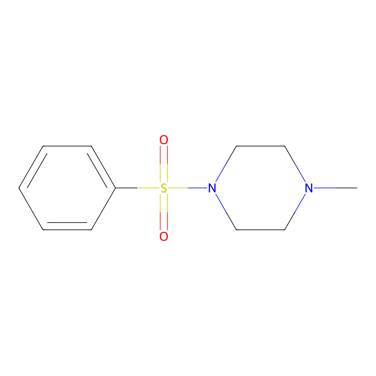 1-Methyl-4-(phenylsulfonyl)piperazine molecular structure, CAS 66739-87-5