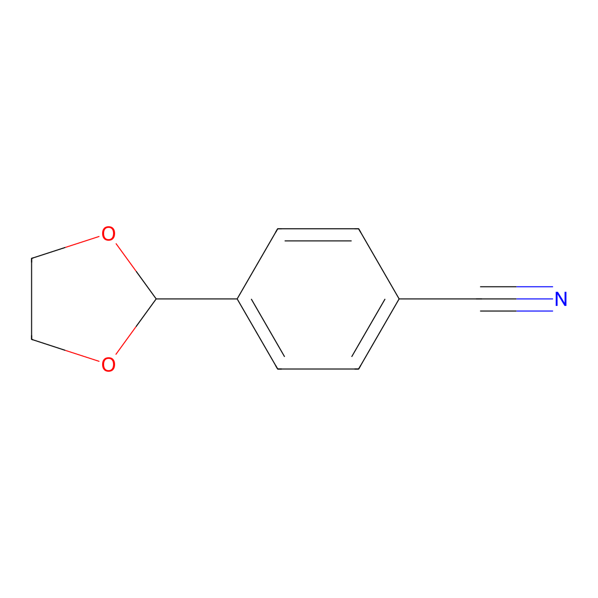 4-(1,3-Dioxolan-2-yl)benzonitrile molecular structure, CAS 66739-89-7