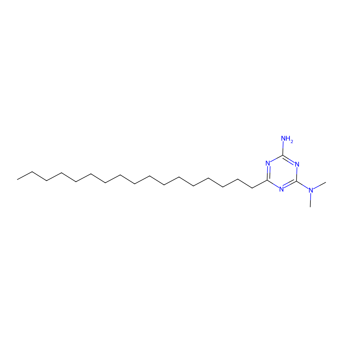 6-Heptadecyl-N~2~,N~2~-dimethyl-1,3,5-triazine-2,4-diamine molecular structure, CAS 66740-79-2