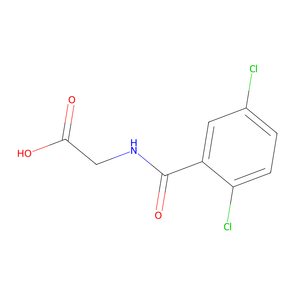 N-(2,5-Dichlorobenzoyl)glycine molecular structure, CAS 667403-46-5